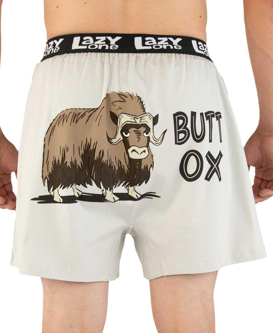 Butt Ox Light Grey Boxer by LazyOne