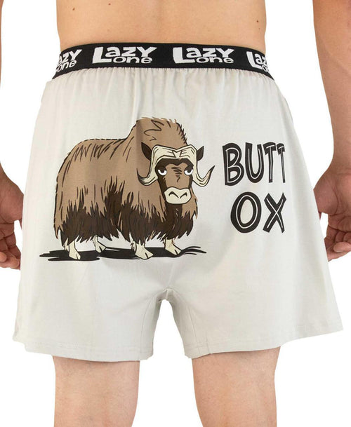Butt Ox Light Grey Boxer by LazyOne