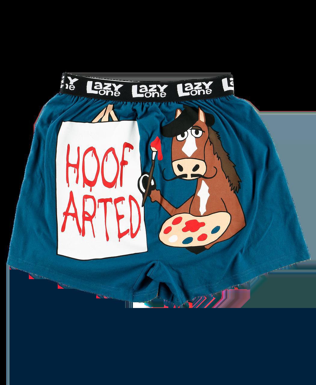 Hoof Arted Men's Horse Funny Boxer by LazyOne