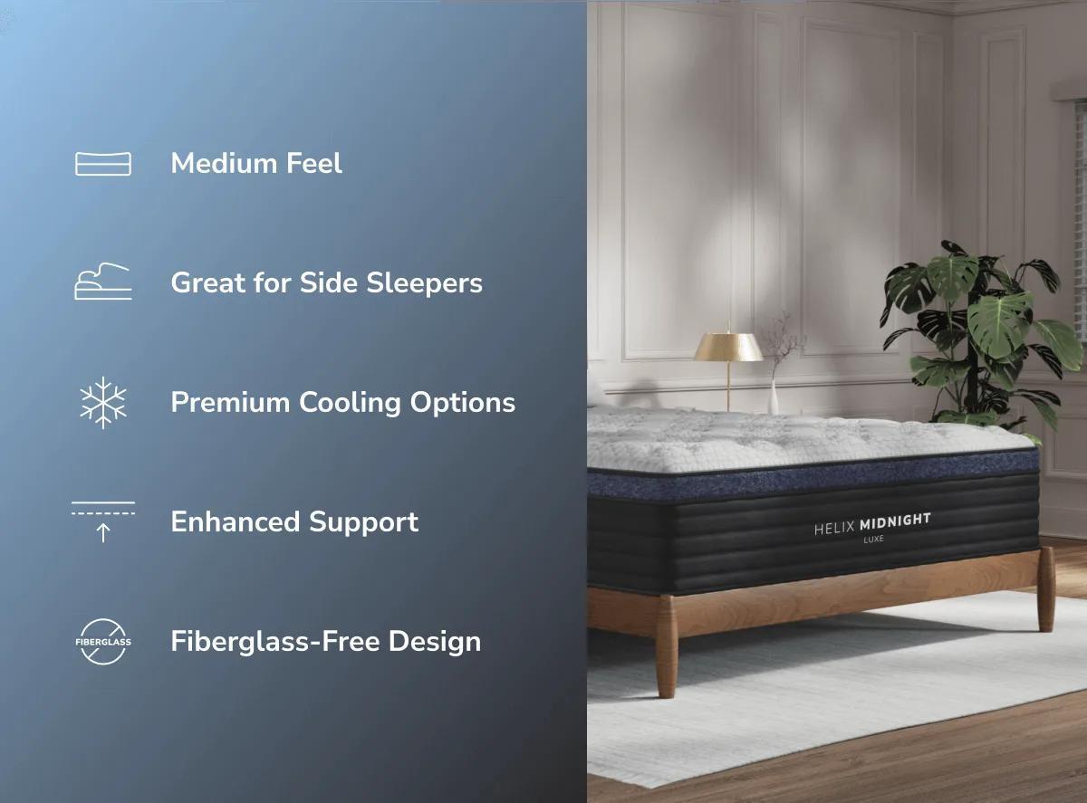 Midnight Luxe Medium Mattress by Helix Sleep