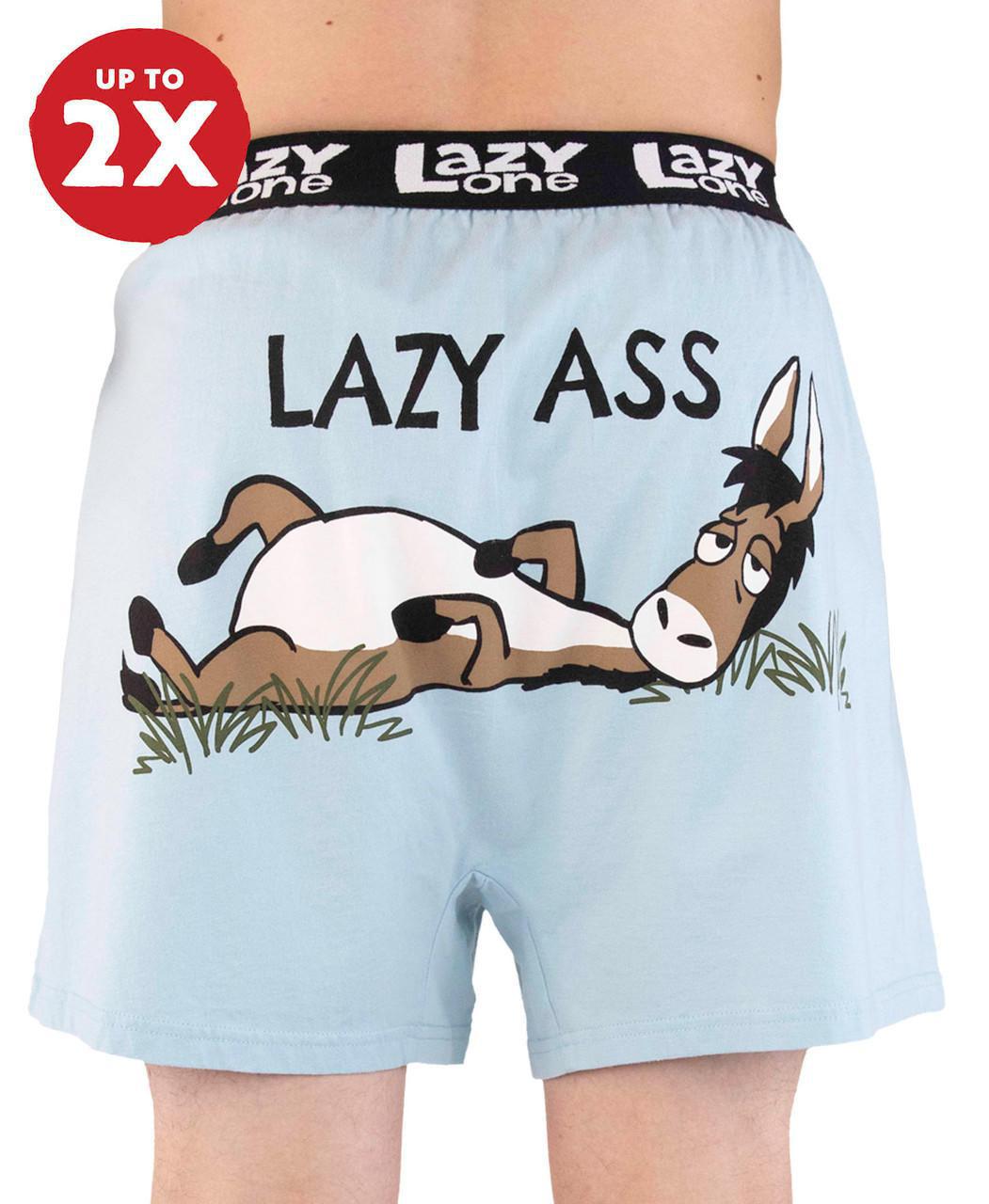 Lazy Ass Donkey Funny Blue Boxer by LazyOne