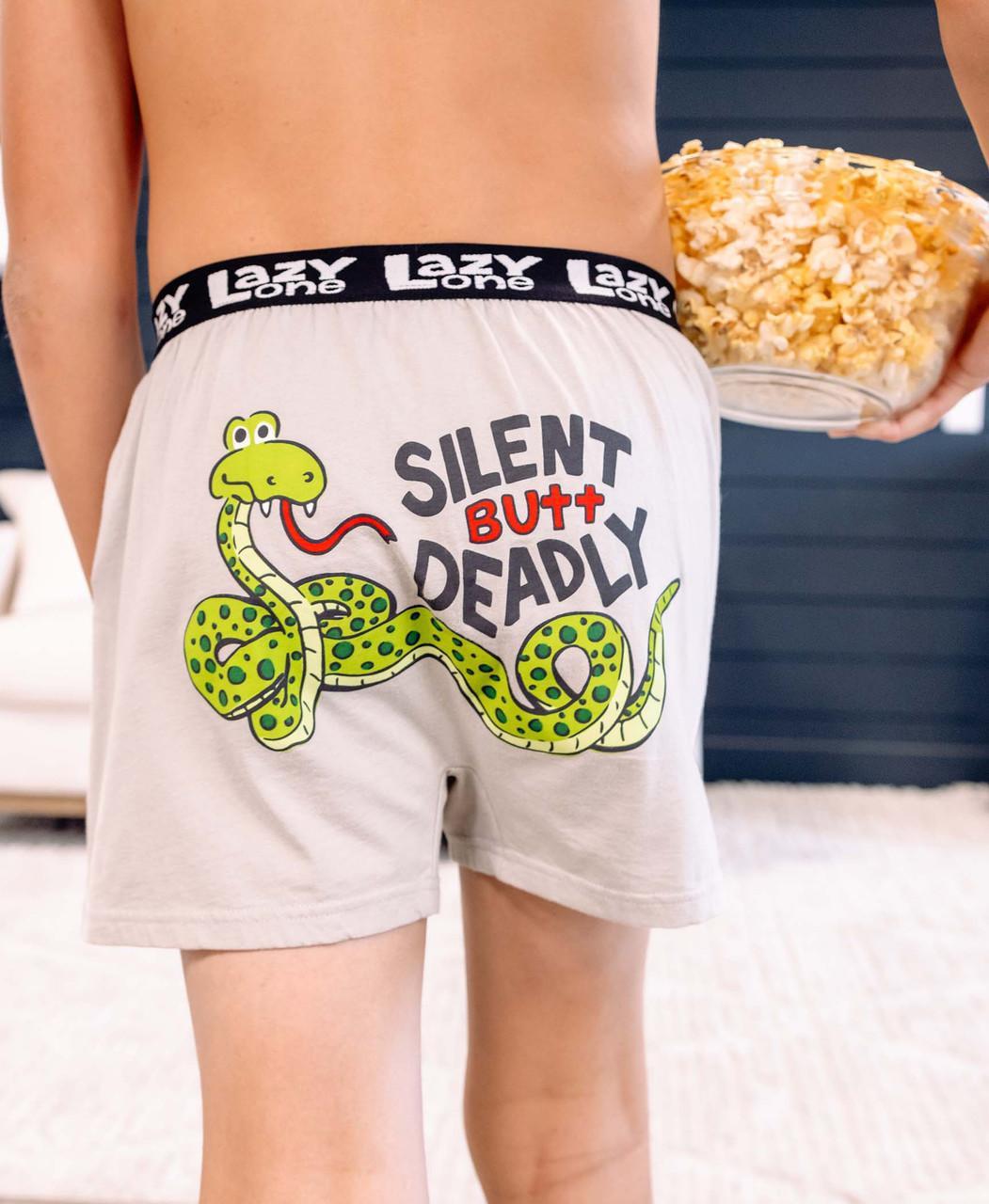 Silent But Deadly Men's Snake Funny Boxer by LazyOne