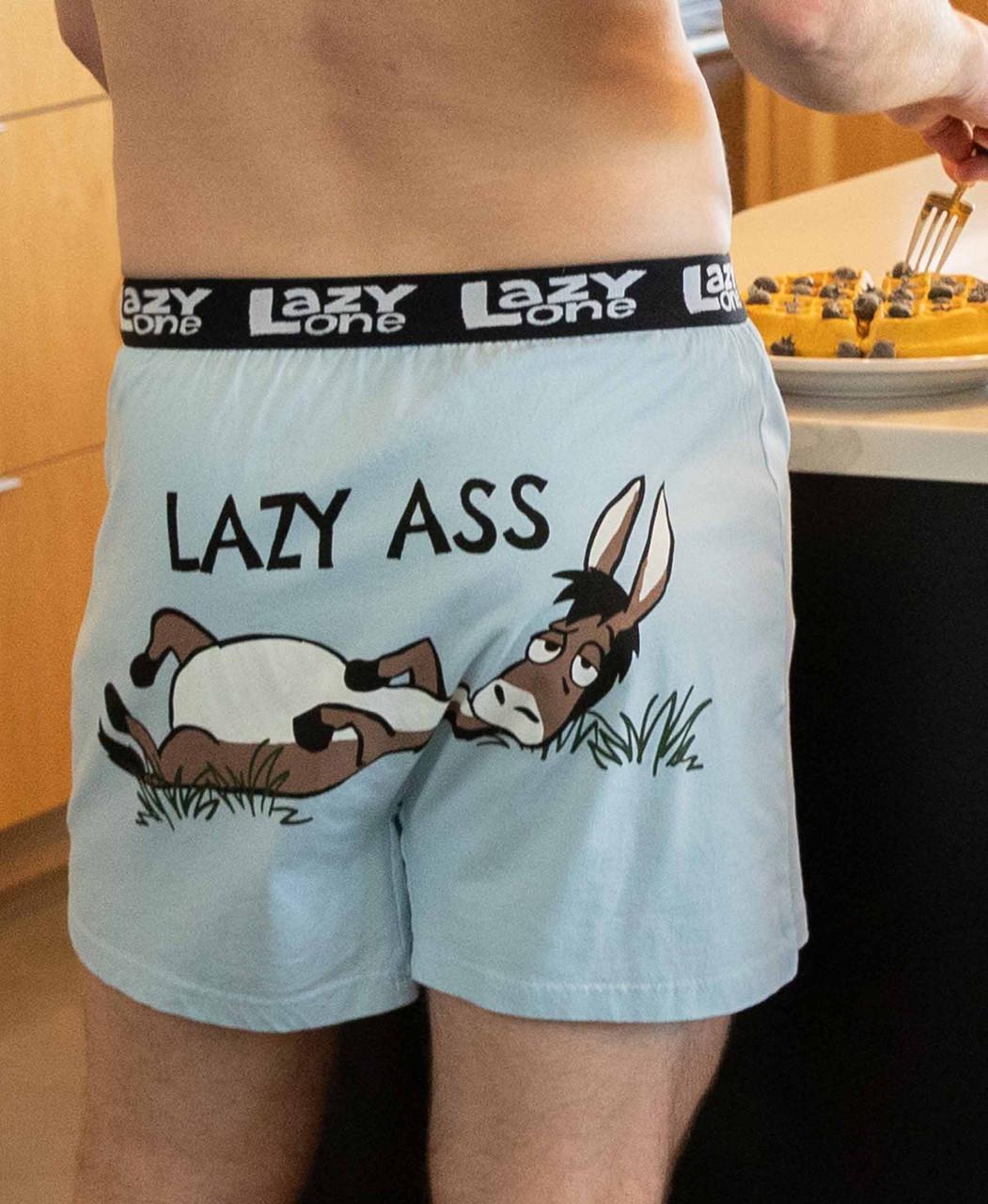Lazy Ass Donkey Funny Blue Boxer by LazyOne
