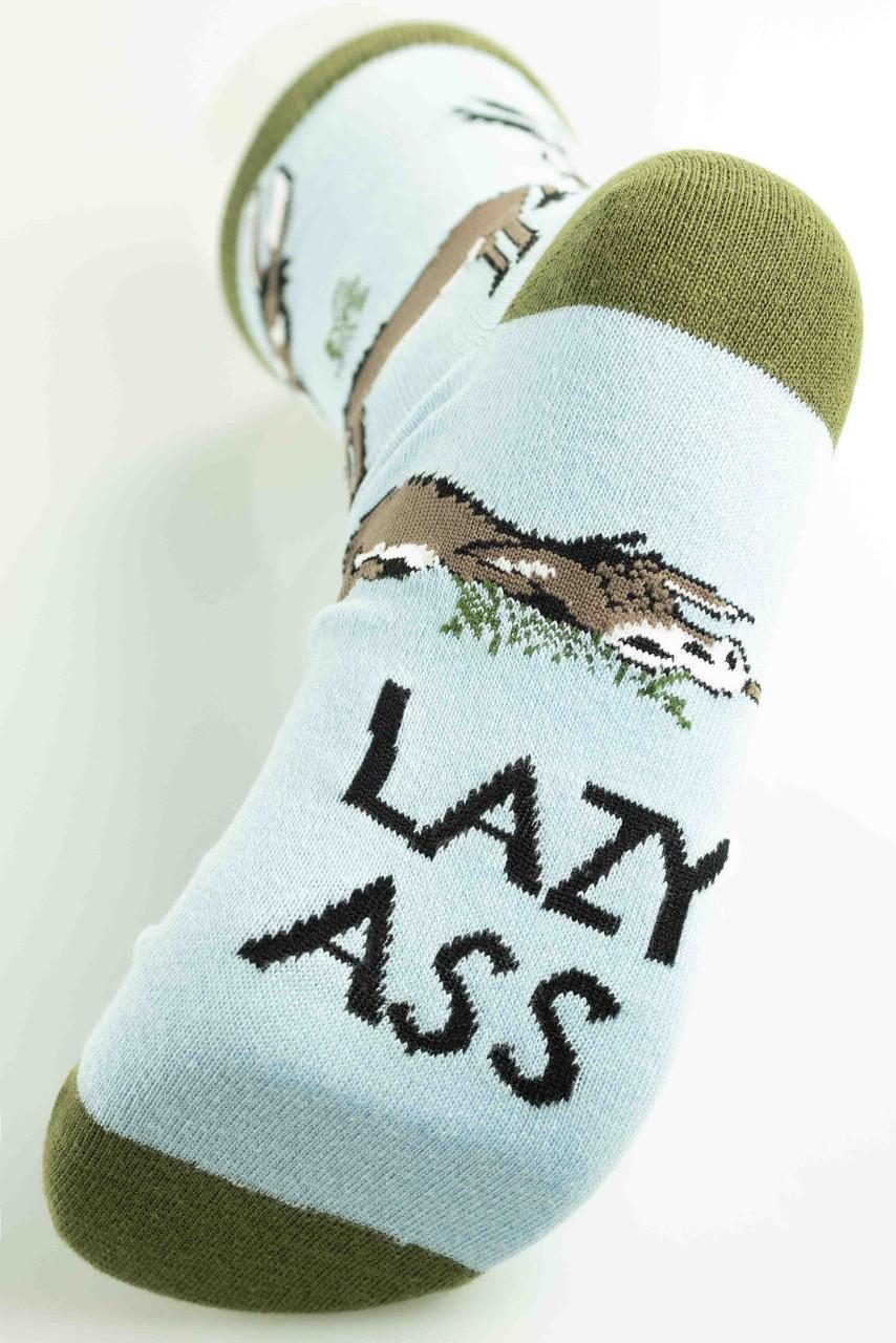 Lazy Ass Donkey Blue Crew Sock by LazyOne
