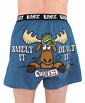 Smelt It Dealt It Men's Funny Moose Boxer by LazyOne - Medium
