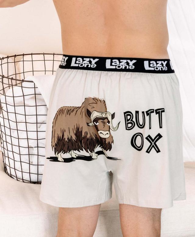 Butt Ox Light Grey Boxer by LazyOne