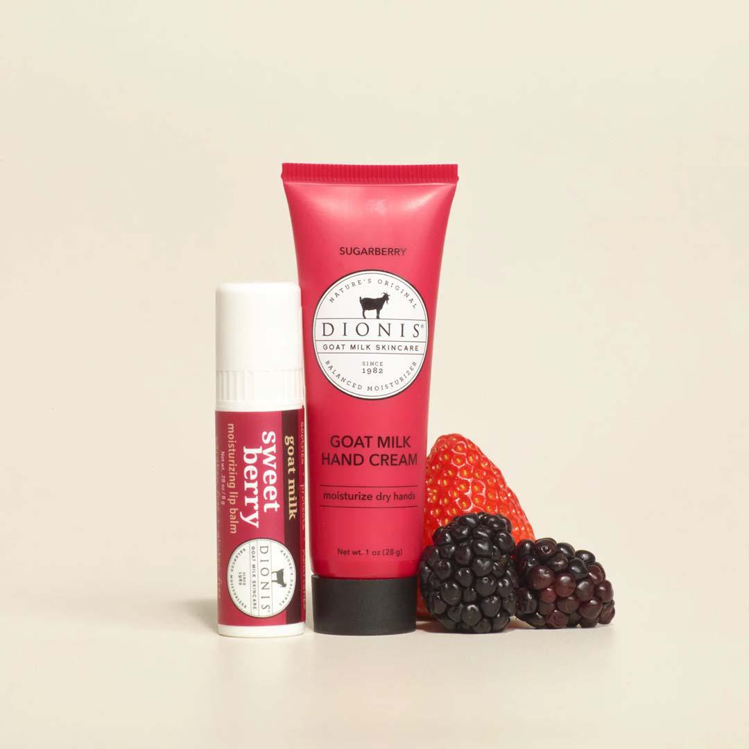 Lip Balm & Hand Cream Gift Set Sweet Berry w/ Sugarberry