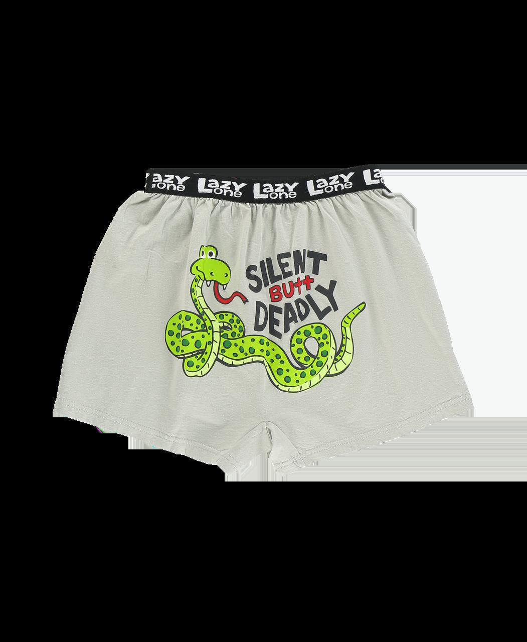 Silent But Deadly Men's Snake Funny Boxer by LazyOne