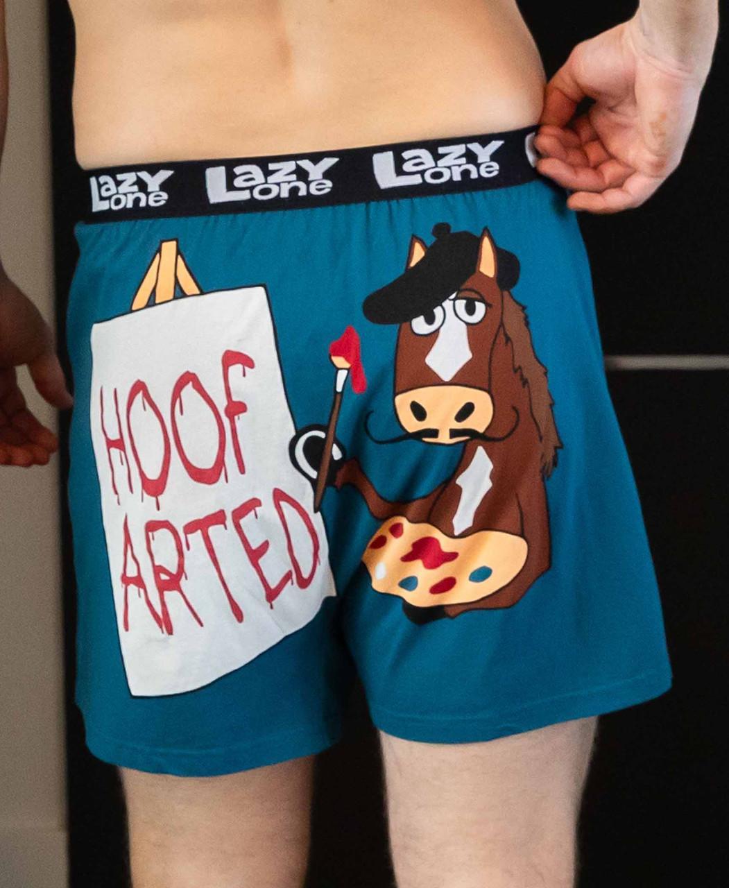 Hoof Arted Men's Horse Funny Boxer by LazyOne