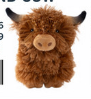 9" Highland Cow Squeaker Plush Toy