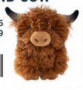 9" Highland Cow Squeaker Plush Toy