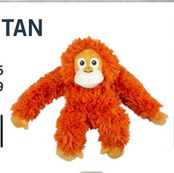 14" Orangutan Inner Rope Squeaker Plush Toy