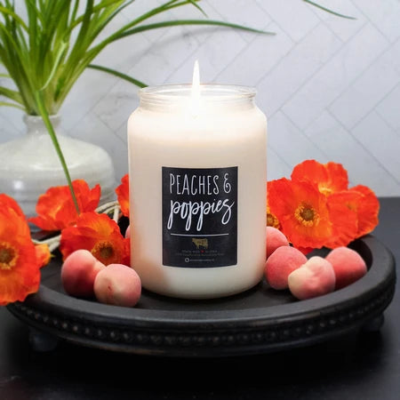 Milkhouse Candle Co: Peaches & Poppies