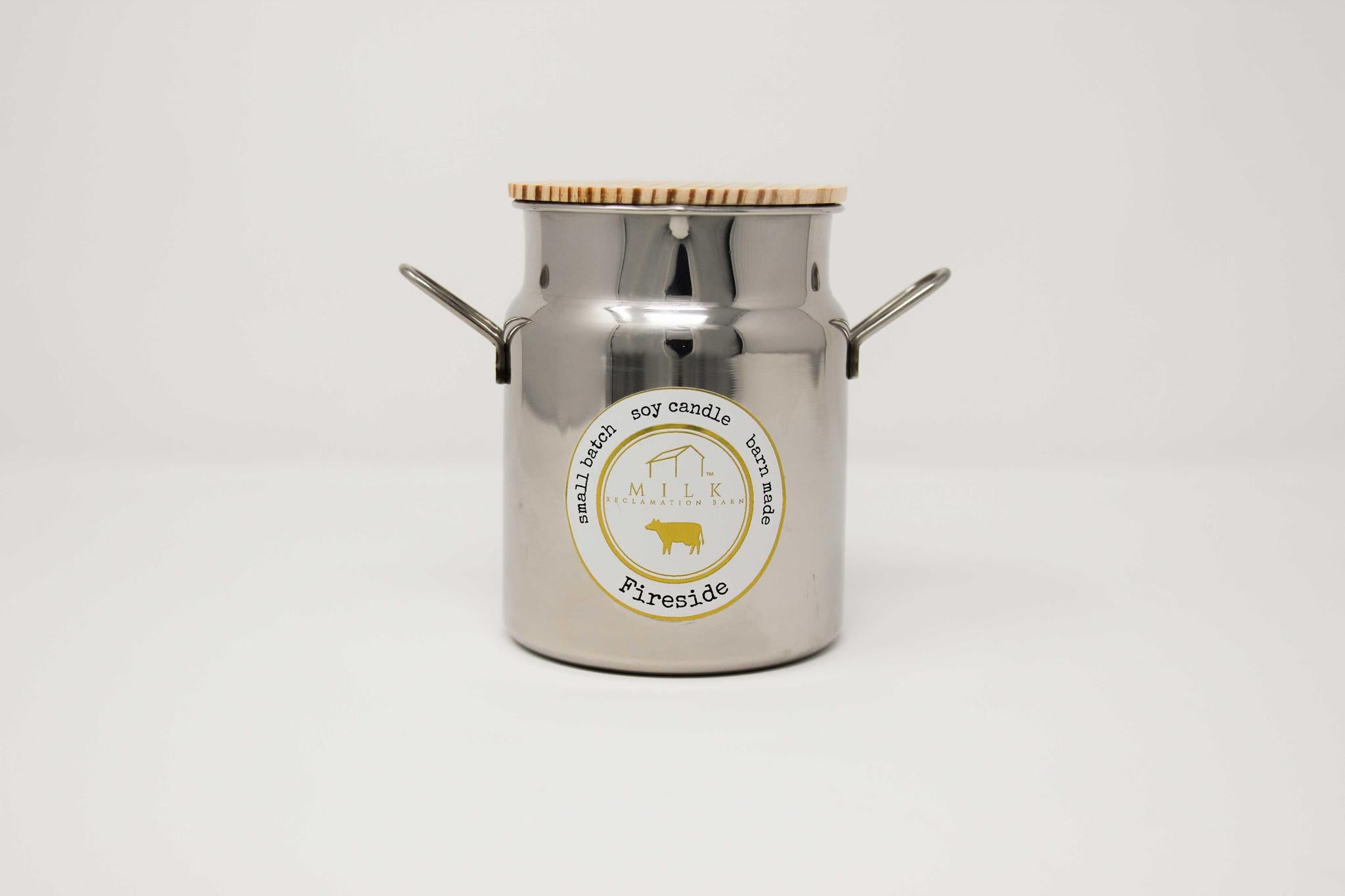 Stainless Milk Churn Fireside Milk Reclamation Barn
