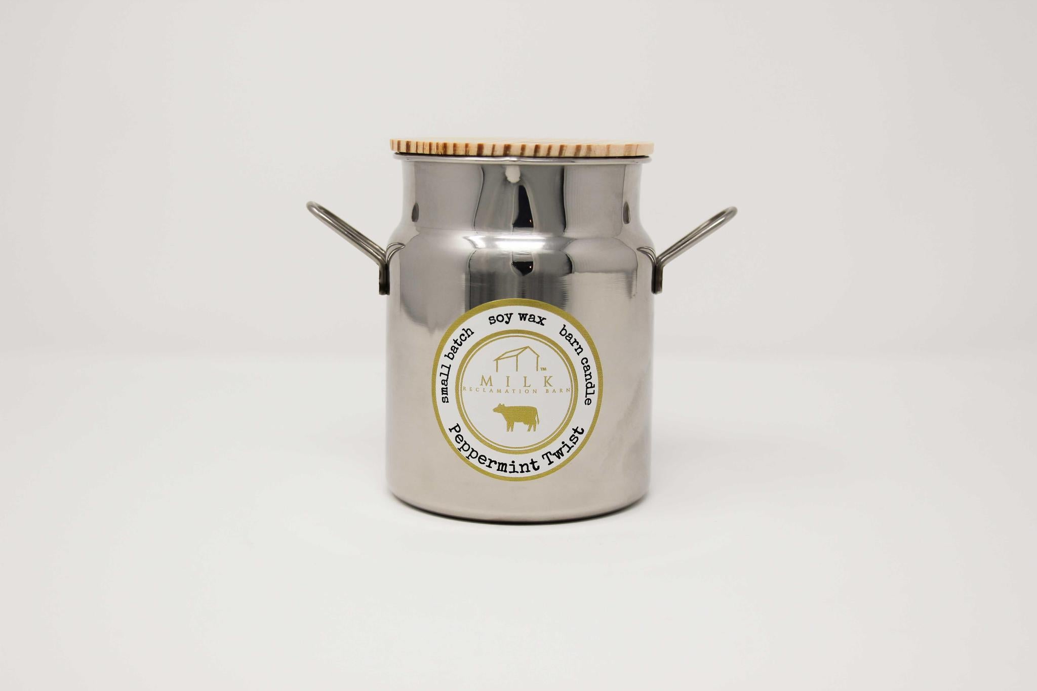 Stainless Milk Churn Peppermint Twist Milk Reclamation Barn