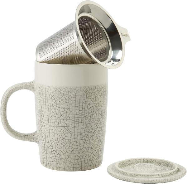 Tea Infuser Mug Shell 18oz - Stone Gray