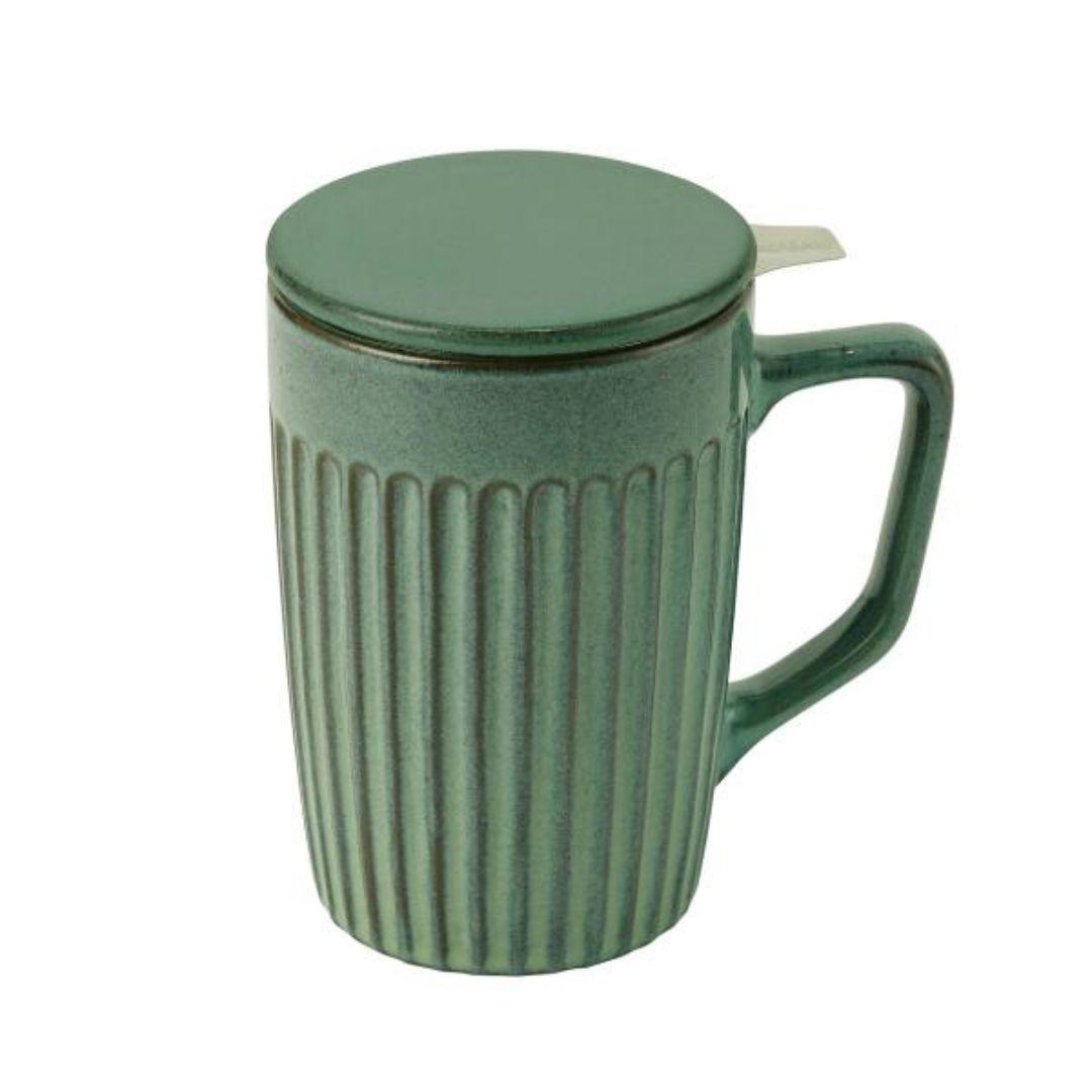 Tea Infuser Mug Shell 18 oz. - Moss Green