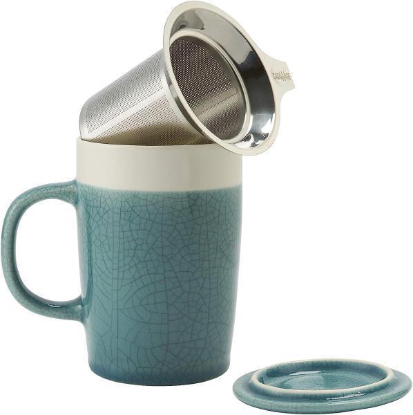 Tea Infuser Mug Shell 18 oz. - Ocean Blue