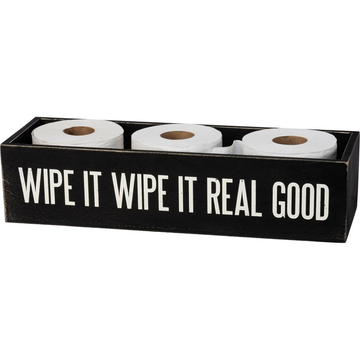 Toilet Paper Bin - Wipe It Real Good