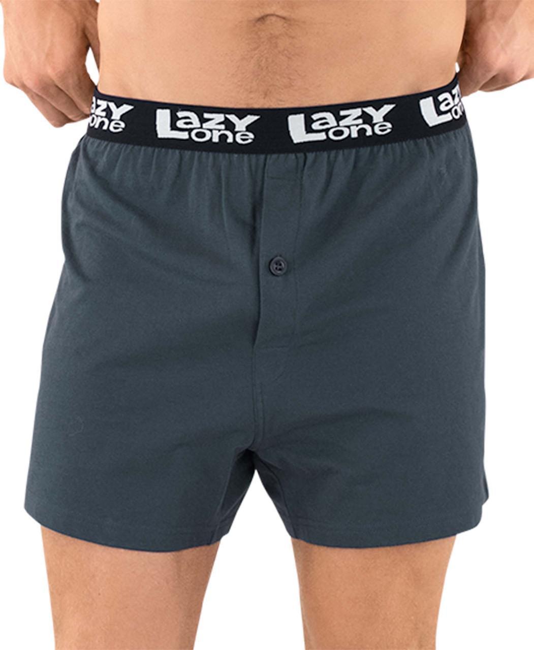 Trophy Husband Dark Blue Men's Funny Boxer by LazyOne - Large