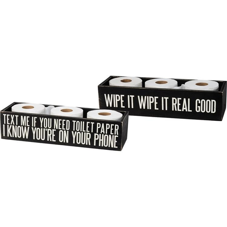 Toilet Paper Bin - Wipe It Real Good