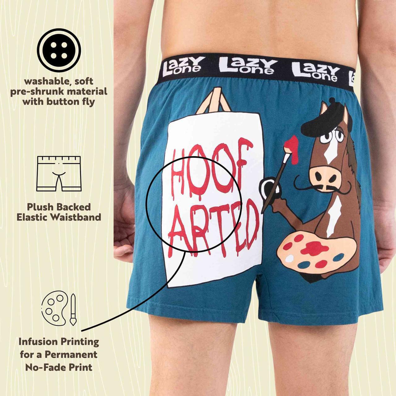 Hoof Arted Men's Horse Funny Boxer by LazyOne